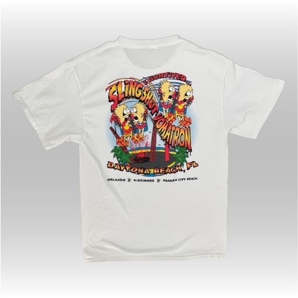 DAYTONA Beach Screamer’s Amusement Park Slingshot T-Shirt Size Medium. - Picture 1 of 16